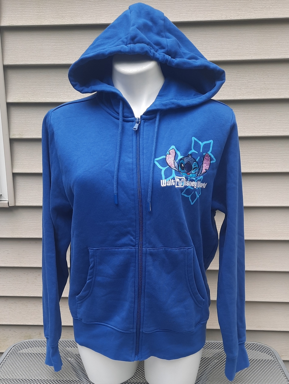Disney Parks Stitch Zip Up Hoodie Walt Disney World 2025 Size Large
